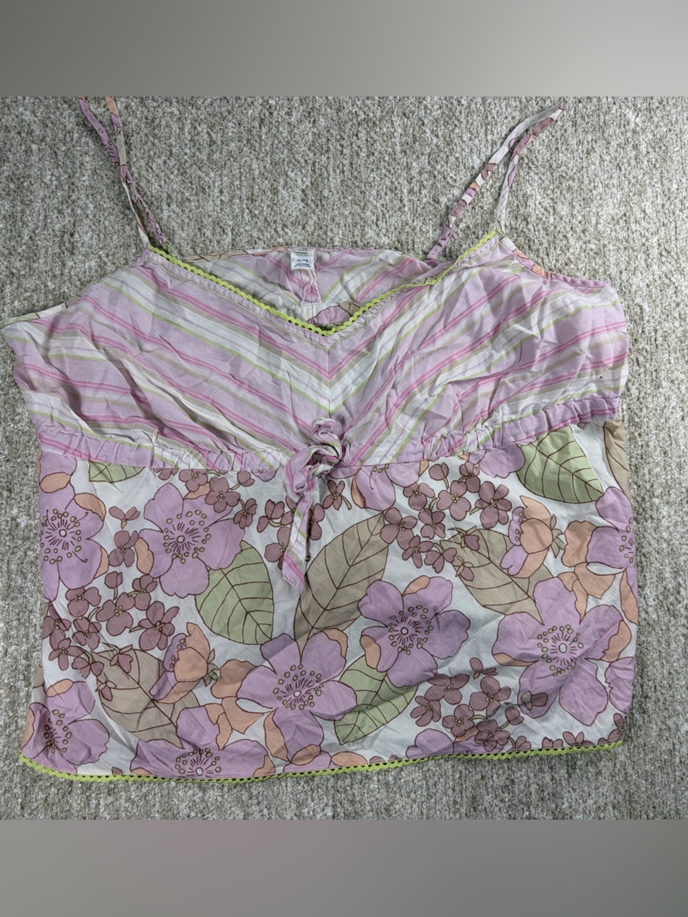 Gap Vintage Y2K Mixed Print Floral & Striped Cami Top